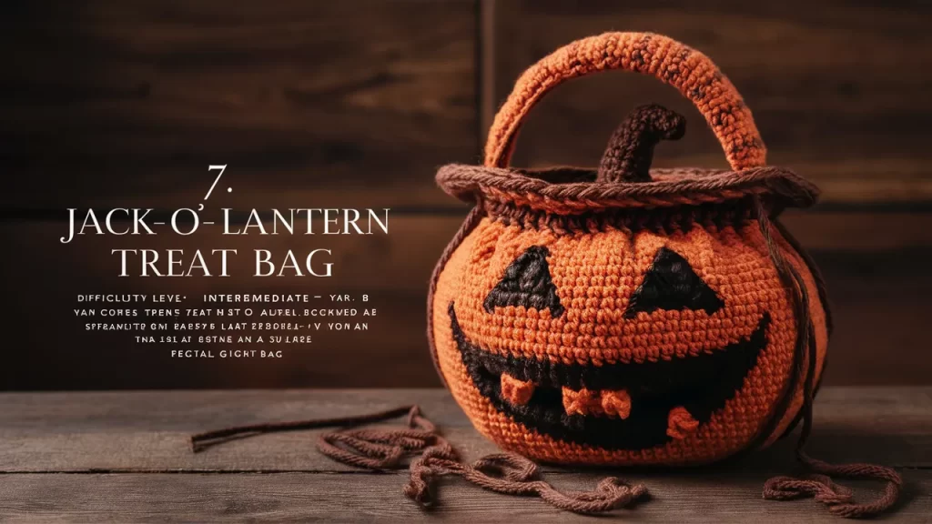 Jack-o'-Lantern Treat Bag Crochet Pattern