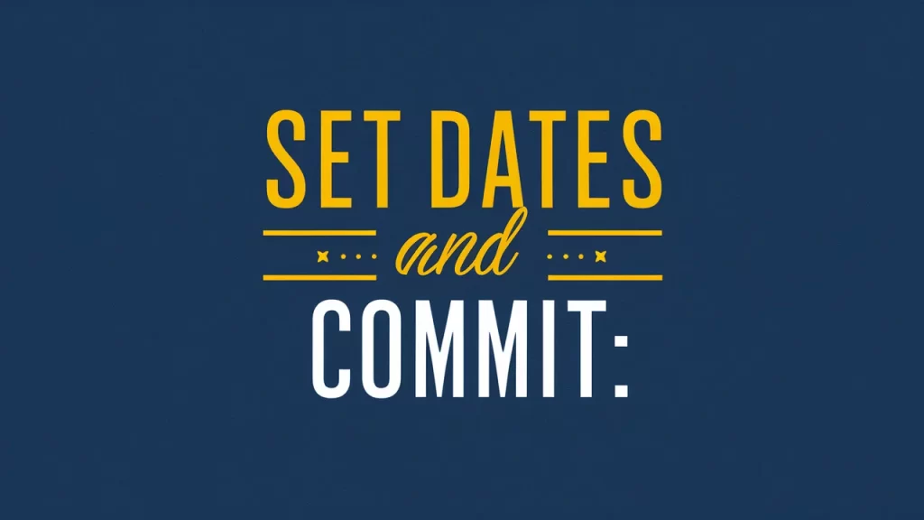 Set Dates and Commit