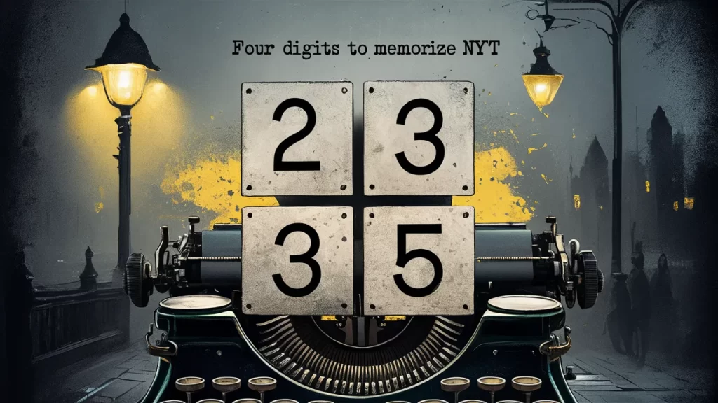 Four Digits to Memorize NYT Crossword Clue