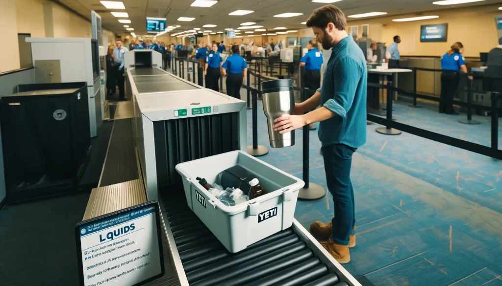 Traveling with a Yeti cup at airport security