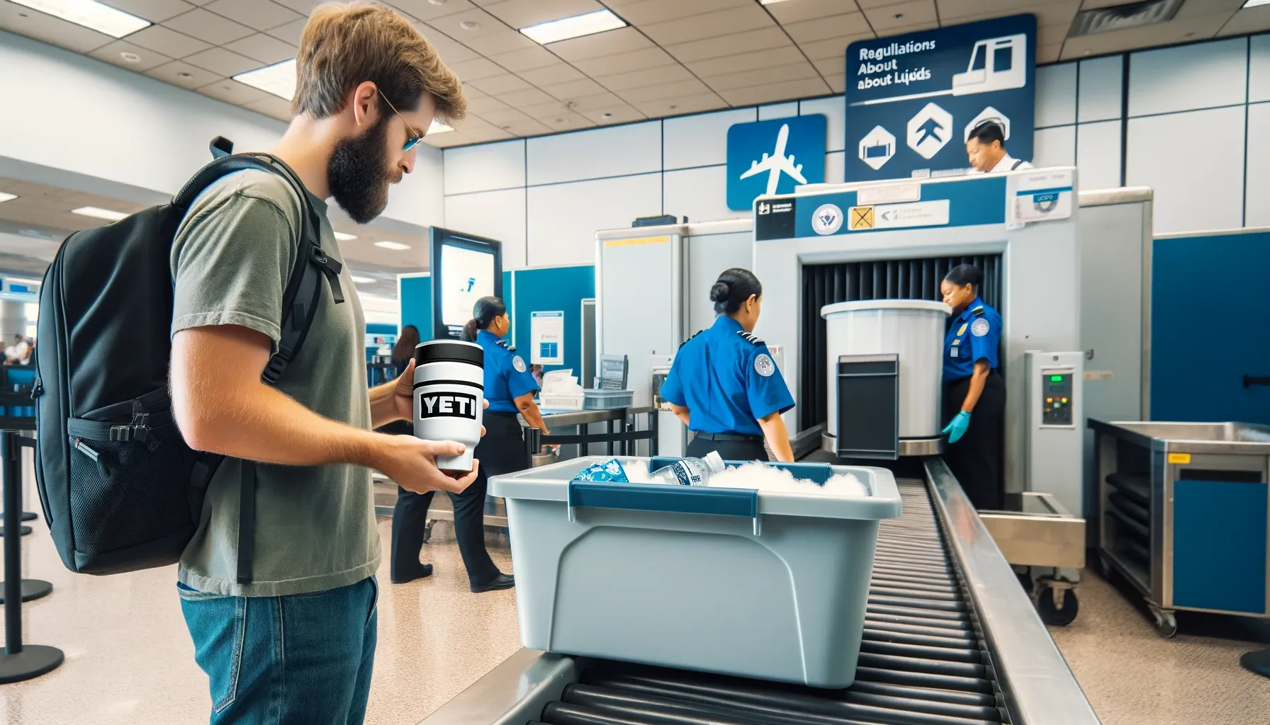 Traveling with a Yeti cup at airport security